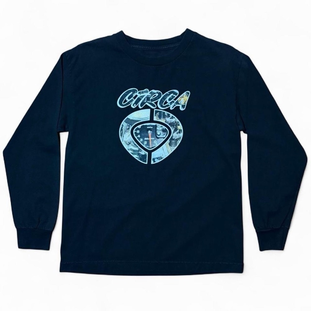 Vintage Y2K Circa Long Sleeve Kids Skater Surf Sports Graphic Shirt Youth Large